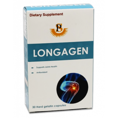 LONGAGEN DIETARY SUPPLEMENT FOR HEALTHY JOINTS ( COLLAGEN 400 MG + TURMERIC EXT. 60 MG + BLACK PEPPER EXT. 3.3 MG ) 30 CAPSULES